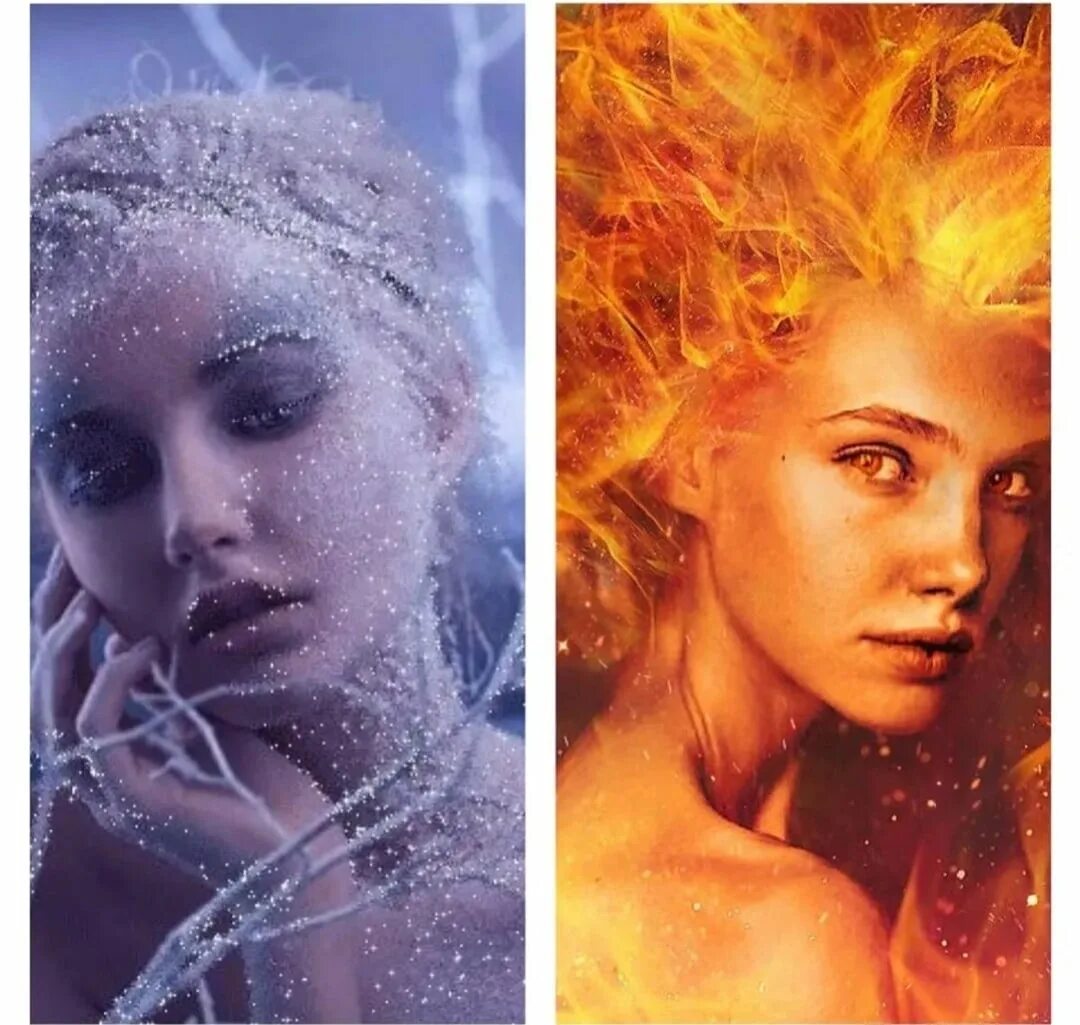 Горячее холодное девушки