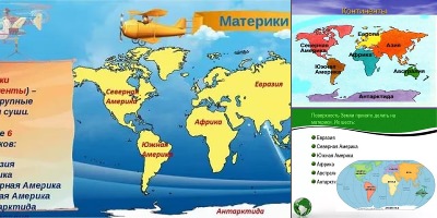 название материков земли