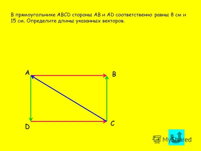 Противоположные точки прямоугольника