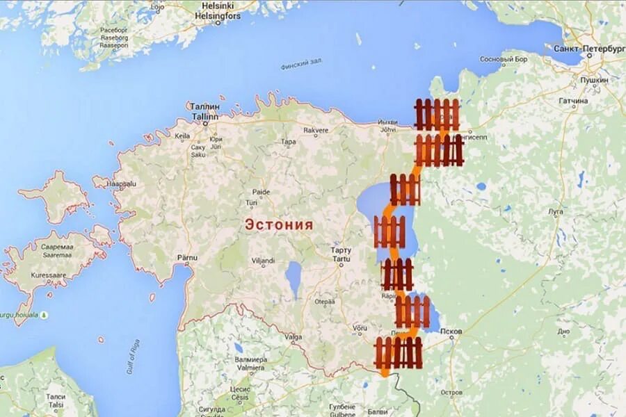 Граница Эстонии и России на карте. Эстонская граница с Россией карта. Российско-Эстонская граница границы. Граница между Россией и Эстонией.