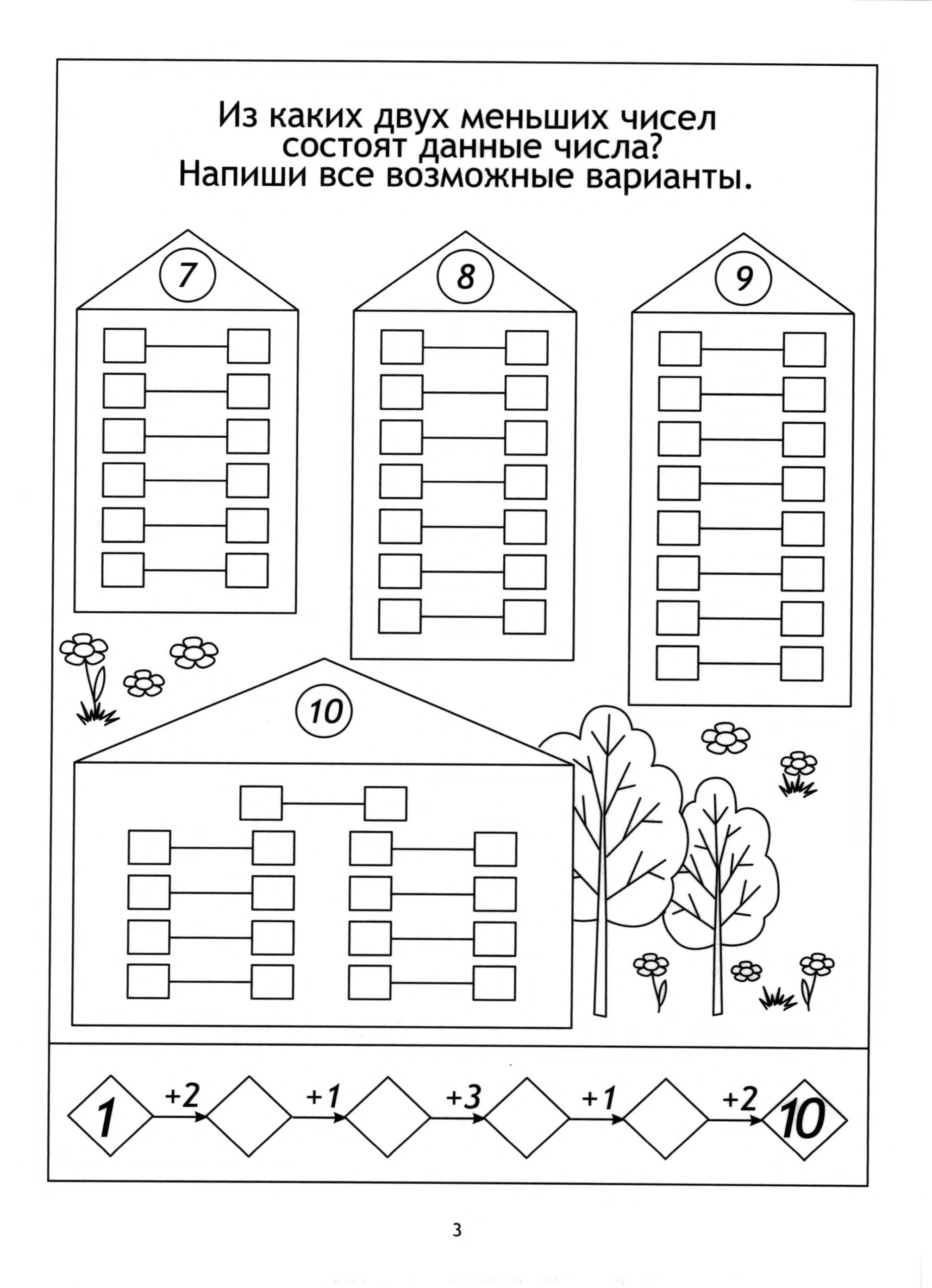 Рабочий лист подготовительная группа. Задания по математике в подготовительной группе на состав числа. Состав числа задания для дошкольников. Математика для дошкольников 6-7 лет состав числа. Задачи на состав числа 10 для дошкольников.