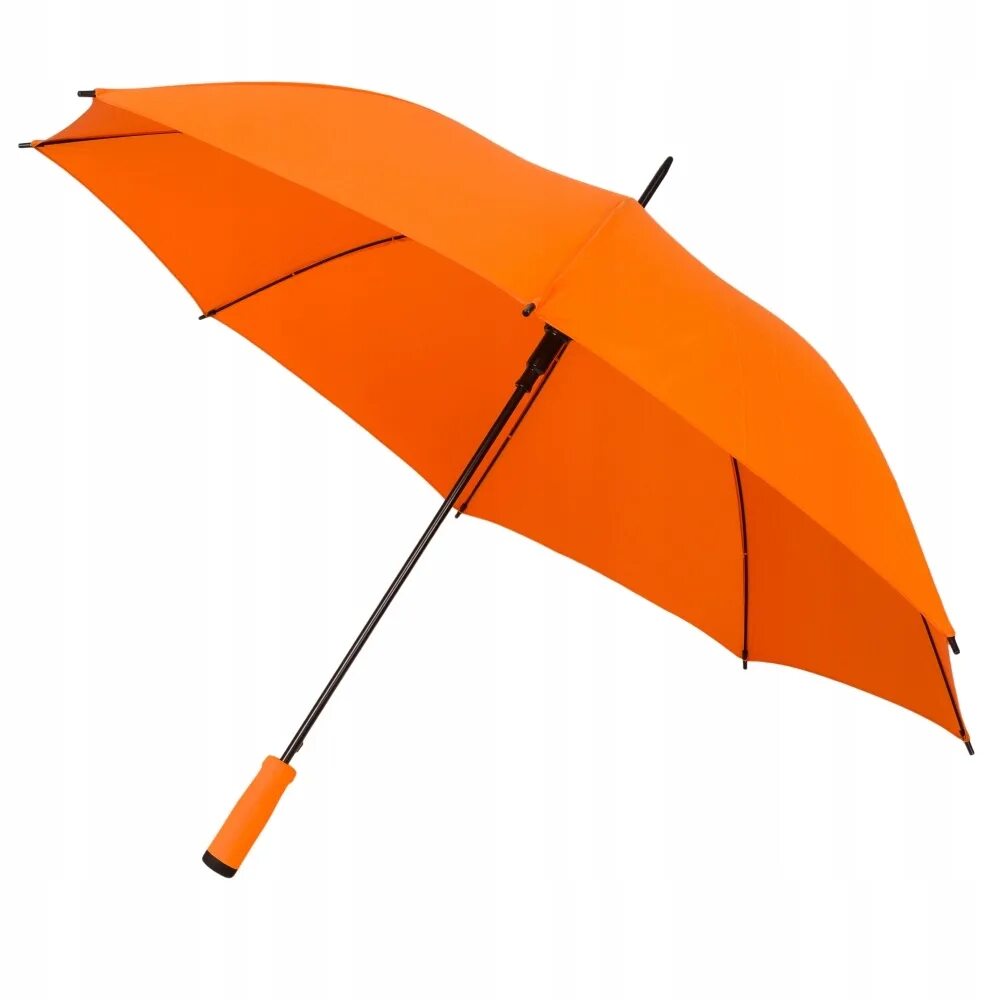 Оранжевый зонтик. Зонт на белом фоне. Автоматический оранжевый зонт. Зонтик оранжевого цвета. Зонтик рост