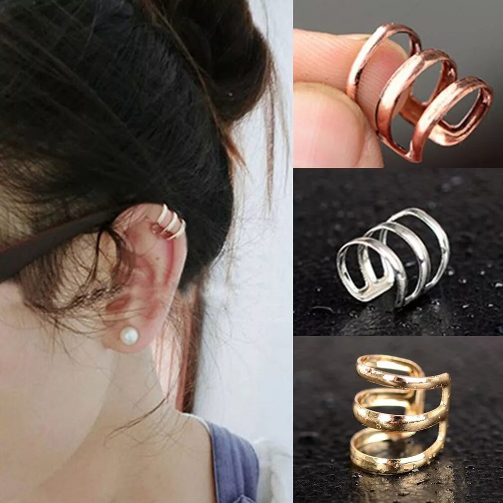 Клипсы для ушей без прокола. Glistening ear wrap серьги. клипсы для ушей. клипсы кольца для ушей. клипсы для ушей женские без прокола.