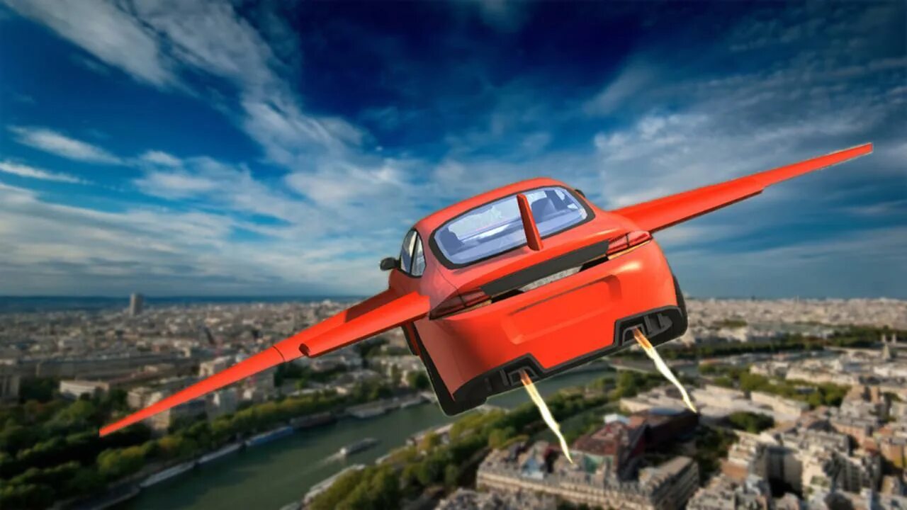 Включи машины летают. Летающая машина. Красивые летающие автомобили. Летающий автомобиль БМВ. Красная летающая машина.