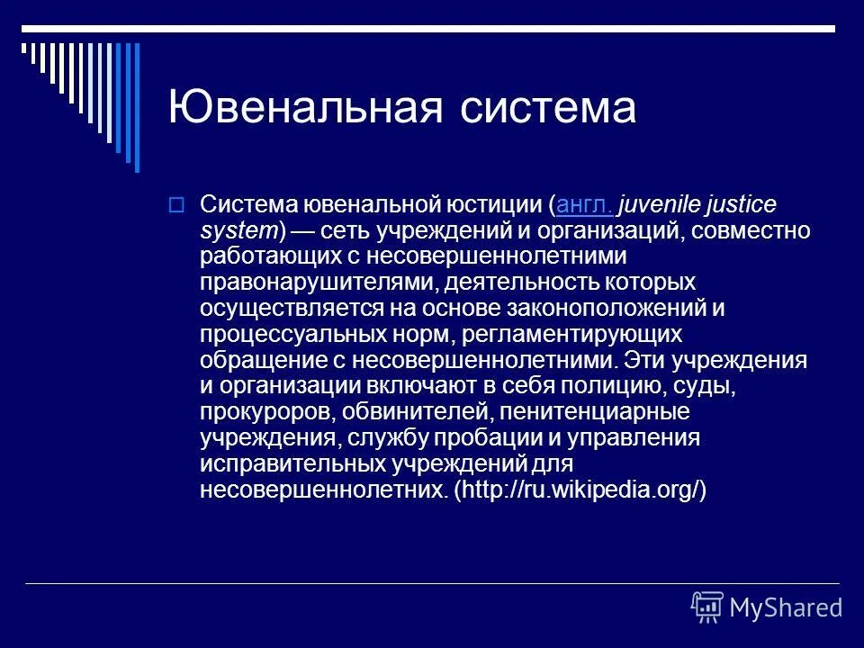 принципы ювенальной юстиции