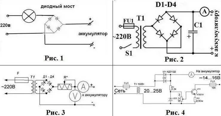 Простое зарядное руками. Простая схема зарядки аккумулятора автомобиля. Простейшая схема зарядного устройства для автомобильного АКБ. Схемы з.у для автомобильных аккумуляторов. Схема простого зарядного устройства для АКБ автомобиля.