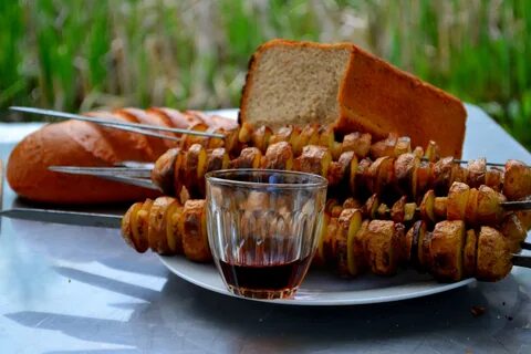 Хлеб мясо шашлык