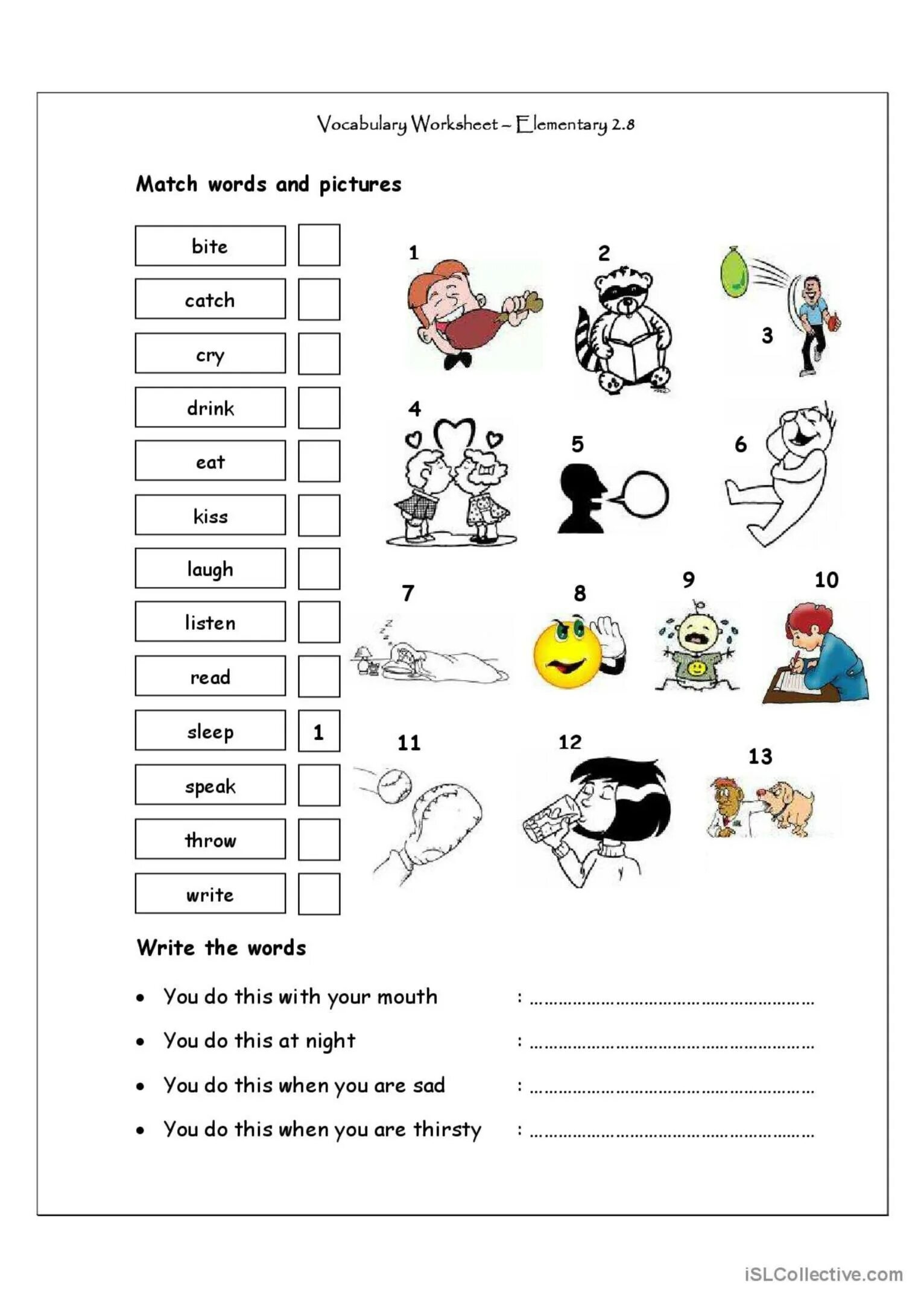 Match the words тест. Worksheets Elementary английском. Vocabulary задания. Задания на английском для Elementary. Упражнения Elementary.