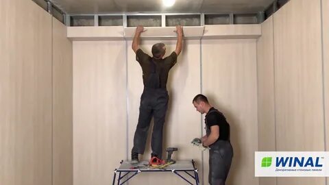 Монтаж внутренней стеновой панели