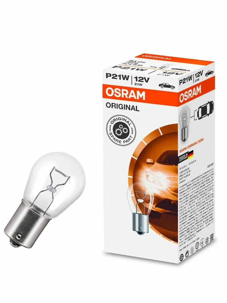 Лампа автомобильная накаливания Osram Original line 7506 p21w 12v 21w 1 шт.. Автолампа 12v 21w p21w Osram 7506. Осрам 7506 12v p21w лампа. Лампа 12v p21w 21w ba15s Osram Original line 1 шт. Картон 7506. Лампочка osram 12v