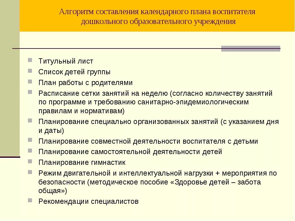 Структура написания планов в ДОУ. Как составить план работы воспитателя детского сада. Алгоритм работы воспитателя. Алгоритм составления календарного плана воспитателя.