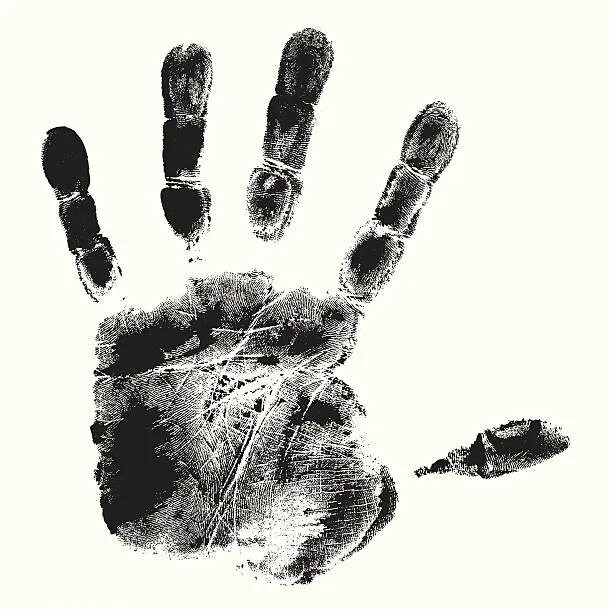 Окровавленный отпечаток руки. Отпечаток ладони. Отпечаток руки. Кровавая рука на черном фоне. Hands traces.