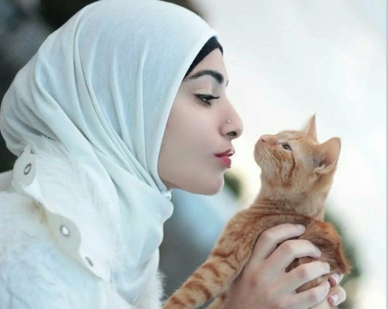 Мусульманский кот. Кошка пророка Мухаммеда Муизза. Мусульманка и животные. Мусульманка с котом.