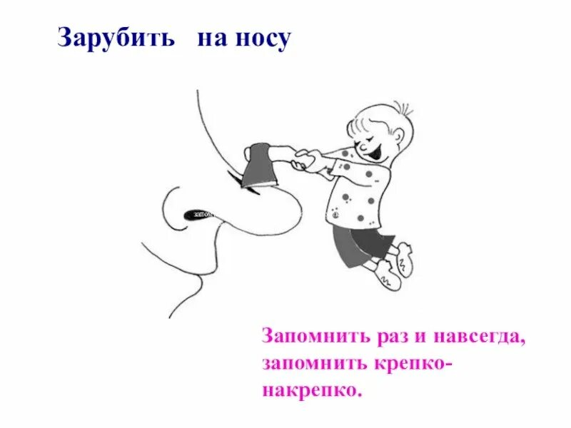 Зарубить на носу. Фразеологизм зарубить на носу. Фразеологизмы рисунки. Заруби на носу рисунок фразеологизма.