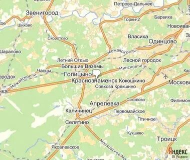 Карта краснознаменска московской