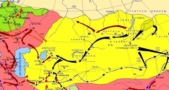 Завоевательные походы чингисхана средняя азия. Завоевания Чингисхана карта. Империя Чингисхана к 1227 году. Завоевание средней Азии монголами. Великие завоевания Чингисхана.