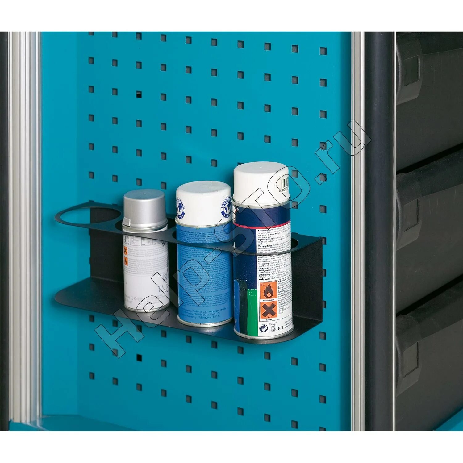 Кронштейн для баллона краски. Держатель баллончиков. Держатель баллончиков для инструментальных телег (серый ral7016) runtec rt-sh. 54. Пистолет-насадка для аэрозольных баллонов abro pvs-001.