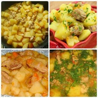 Свинина с картошкой в кастрюле пошаговый