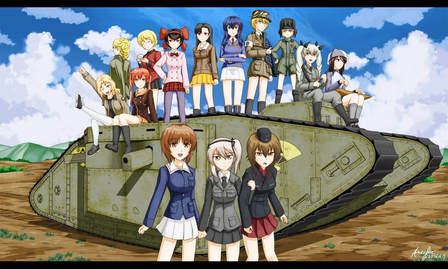 Girls und Panzer команда Бегемот. Girls und Panzer школа черного леса. Gup memes