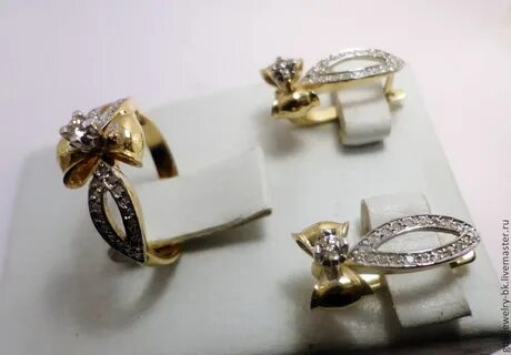 Сережки золотые комплекты