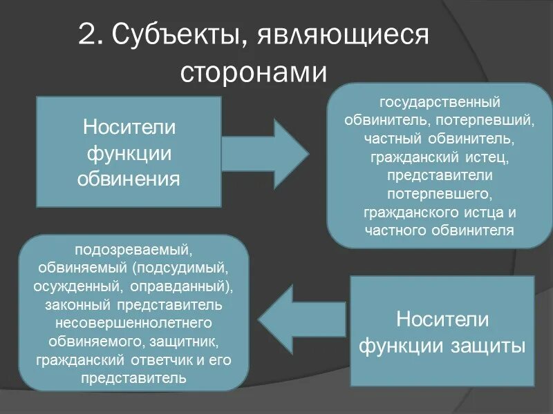 Обвиняемый ответчик частный обвинитель