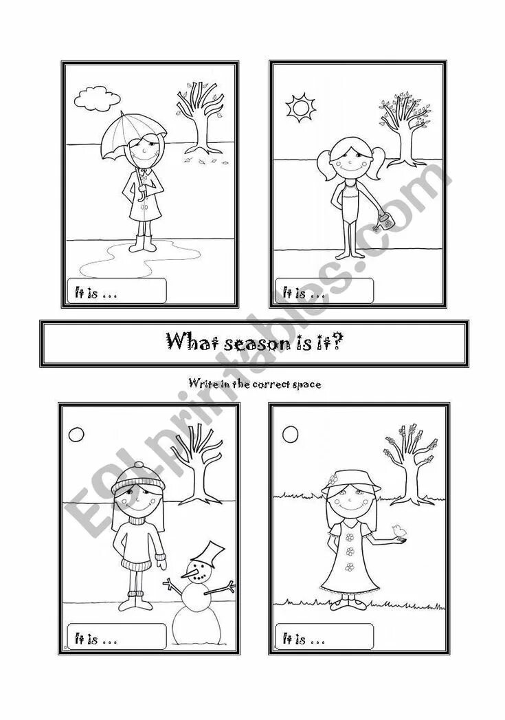 Write the seasons. Seasons for kids задания. seasons worksheets for kids. времена года worksheets for kids. seasons for kids черно белая.