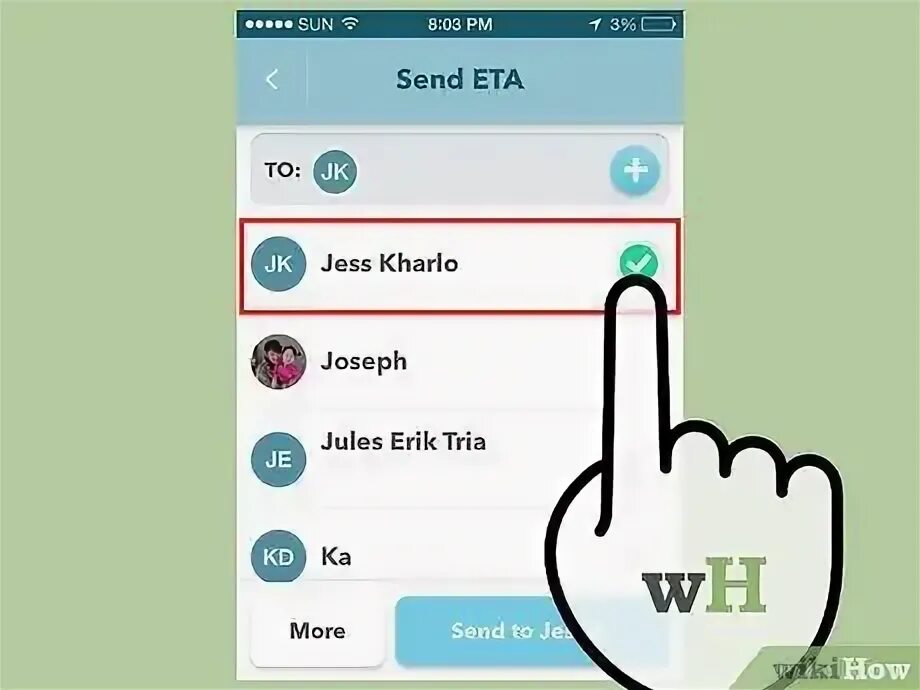 Tap send