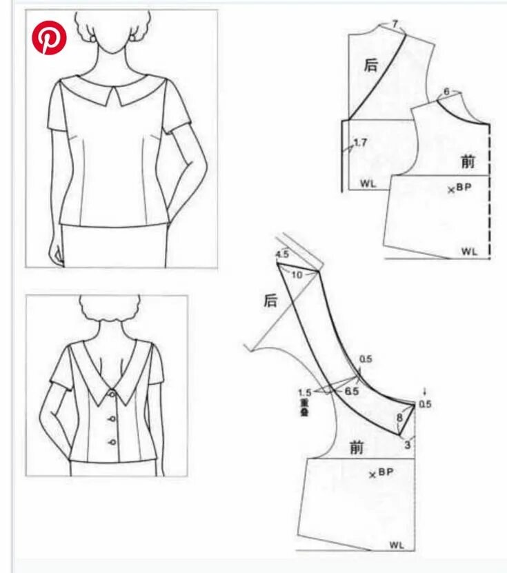 Воротник хомут стойка выкройка. Моделирование блузки. Выкройки женских кофточек. Блузка женская выкройка. Блузка короткий выкройка