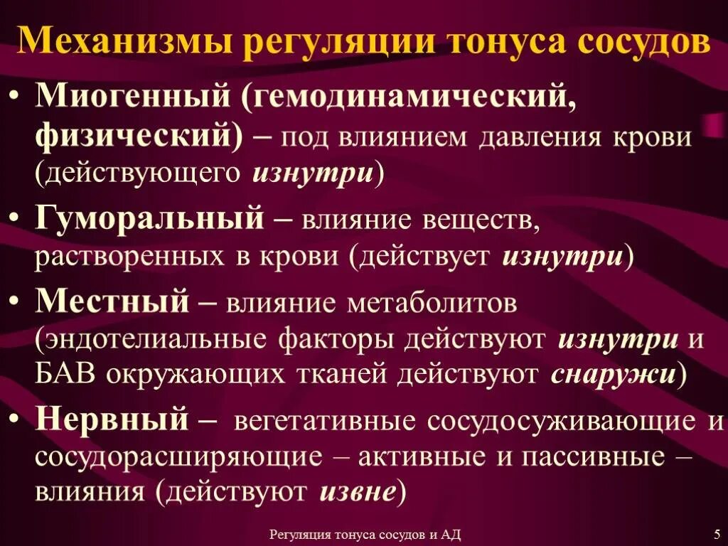 Регуляция тонуса сосудов. Механизмы регуляции тонуса сосудов. Нервный механизм регуляции тонуса сосудов. Физиологические механизмы регуляции тонуса сосудов.