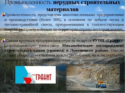 География основных отраслей