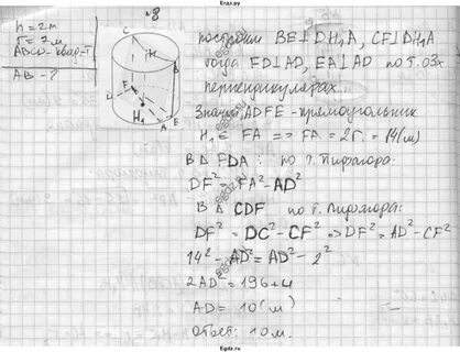 Высота цилиндра 2