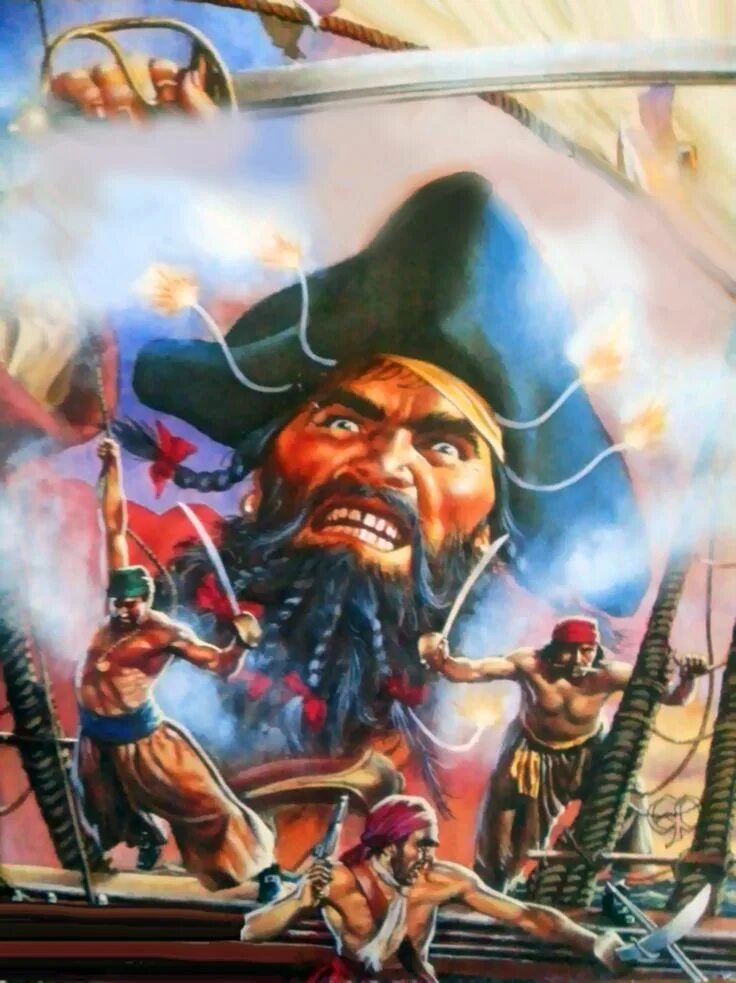Нападение пиратов. Борода пирата черная. Черная борода остров сокровищ. Blackbeard Pirate Art. Валерман пират.