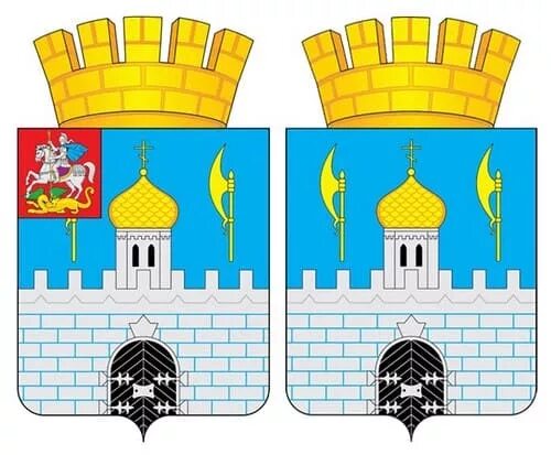 Металлический магнит на холодильник - герб города Сергиев Посад
