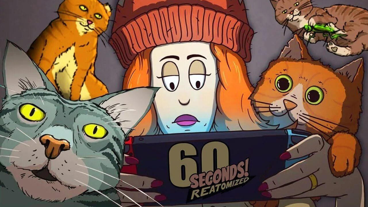 Seconds reatomized. Концовка кошатница 60 секунд. 60 seconds reatomized концовки. 60 секунд реатомайзер. коты 60 секунд.