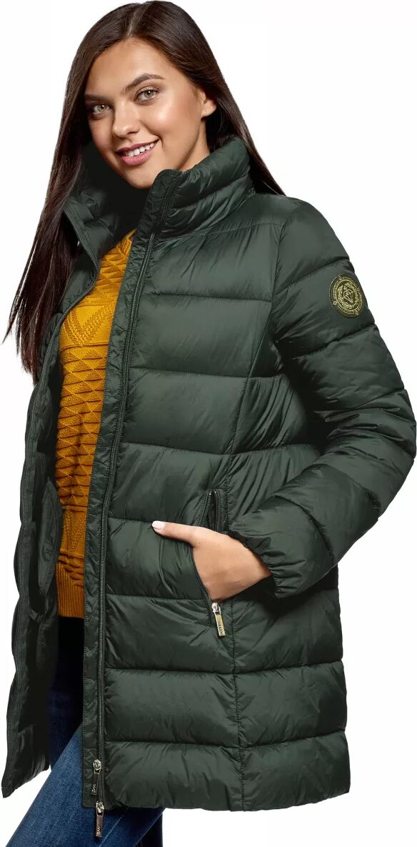 Oodji удлинённая куртка. Куртка женская зеленая бренд 6000000. Женская демисезонная куртка. Куртка удлиненная женская. Недорогие качественные куртки