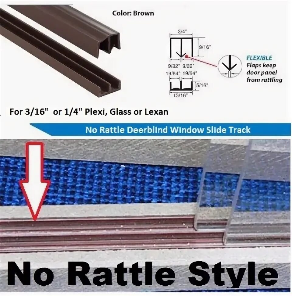 Aluminum track for plexiglass. Easys Slide. Track window