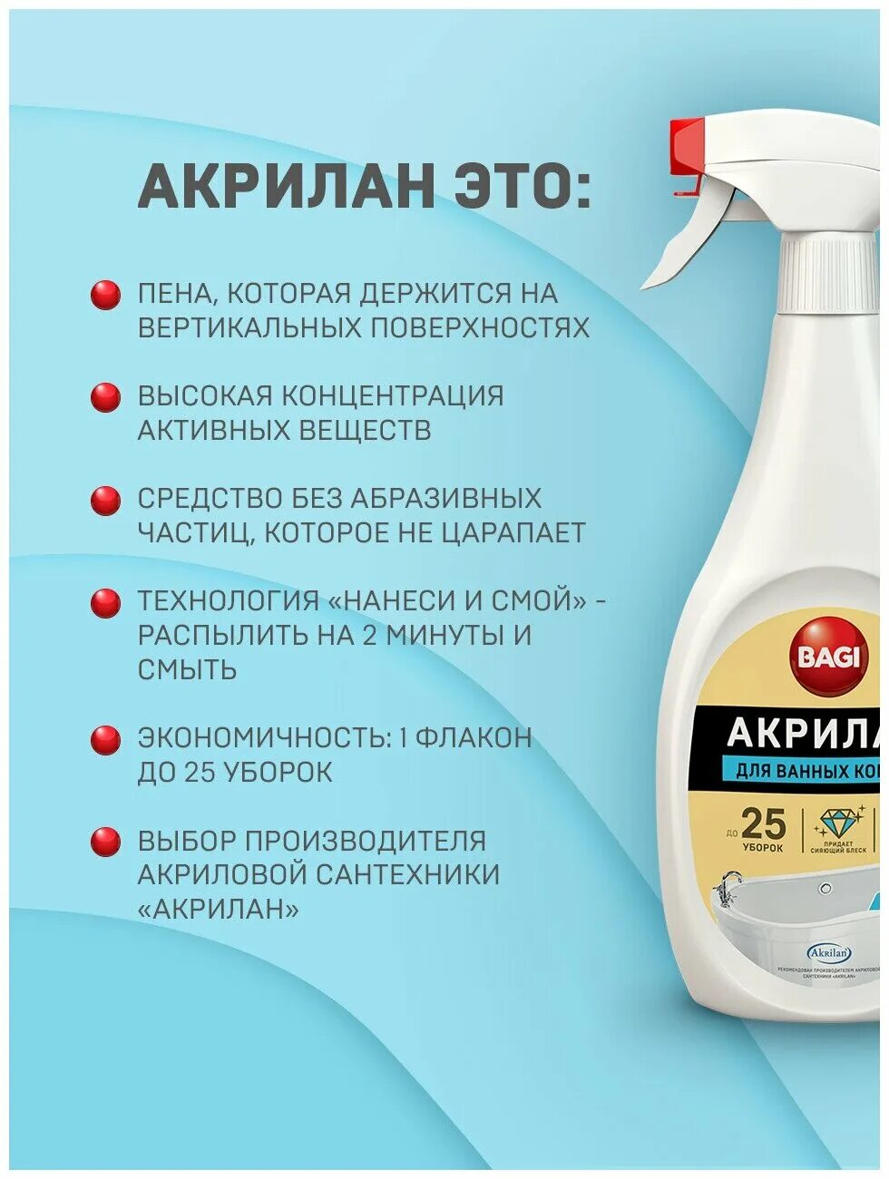Bagi акрилан спрей 400 мл. акрилан чистящее средство для ванной. средство баги акрилан 400мл для душевых кабин. акрилан чистящее средство для ванной. акрилан чистящее средство для ванной.