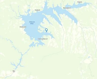 Зейское водохранилище на карте