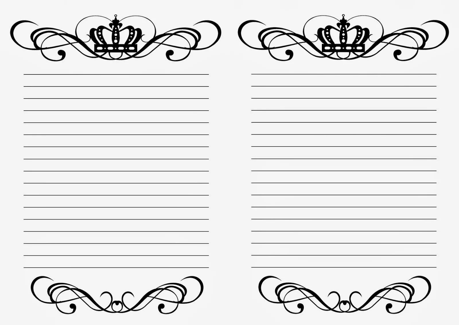 Красивый лист для письма черно белый. Трафареты для блокнота. Распечатать со страницы. Блокнот листы для печати. Распечатать со страницы.