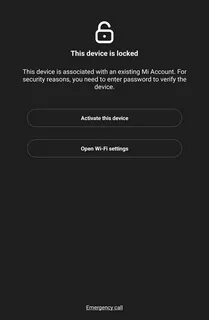 This device is locked xiaomi