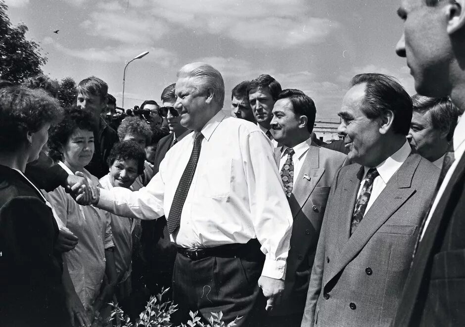 Шаймиев и Ельцин в 1990. Ельцин 1992. Ельцин 1995. Ельцин в Казани 1990. 12 июня 1991 г