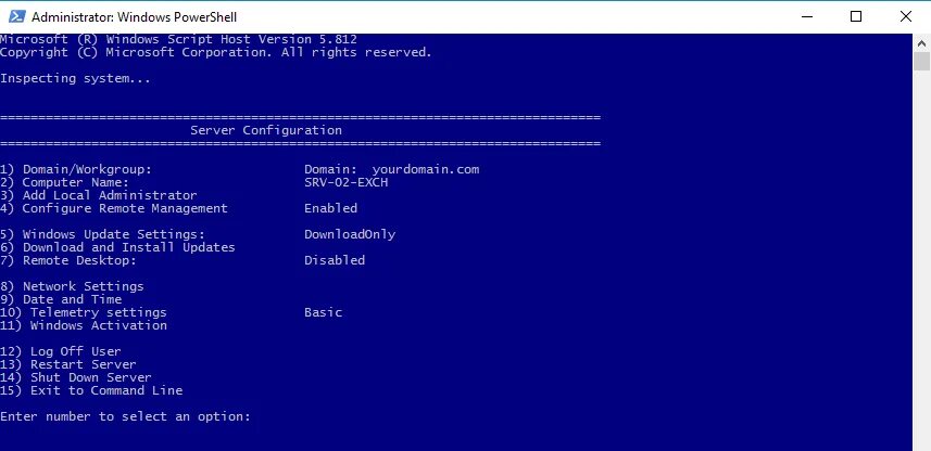 Powershell domain. Виндовс сервер 2016 powershell. network configuration windows. sconfig windows server. windows server 2016 gui.