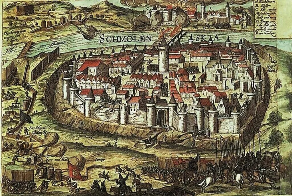 В каком году был взят смоленск. Оборона Смоленска 1609-1611 гравюра. Смоленская крепость в 1609-1611. Смоленск Осада Поляков 1609. Осада Смоленска поляками 1609-1611 г.г.
