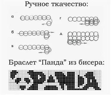 Схема как плести фенечки из бисера