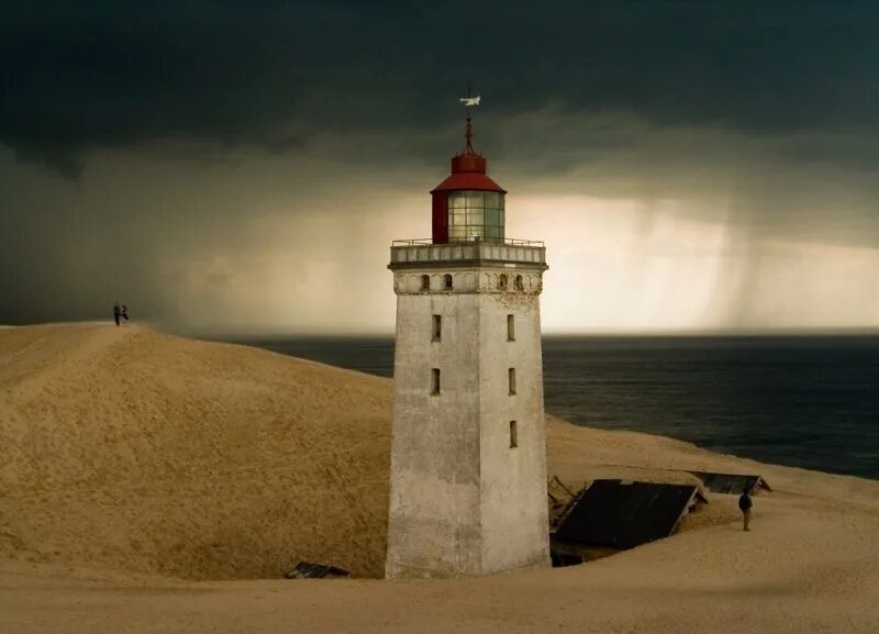 Береговой маяк. Маяк Рубьерг Кнуд. Маяк Рубьерг Кнуд на севере Дании. Маяк риф Святого Георгия.
