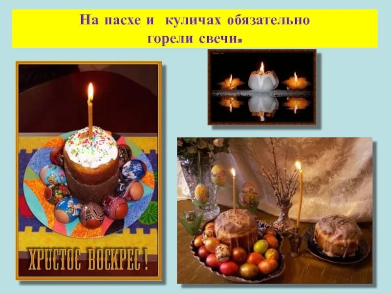 Свечка в кулич при освещении