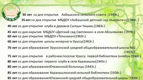 Какие дни считаются юбилейными