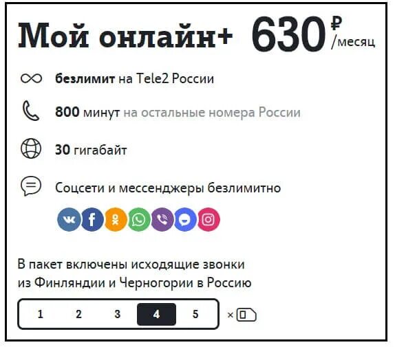 Тариф теле2 на моем телефоне