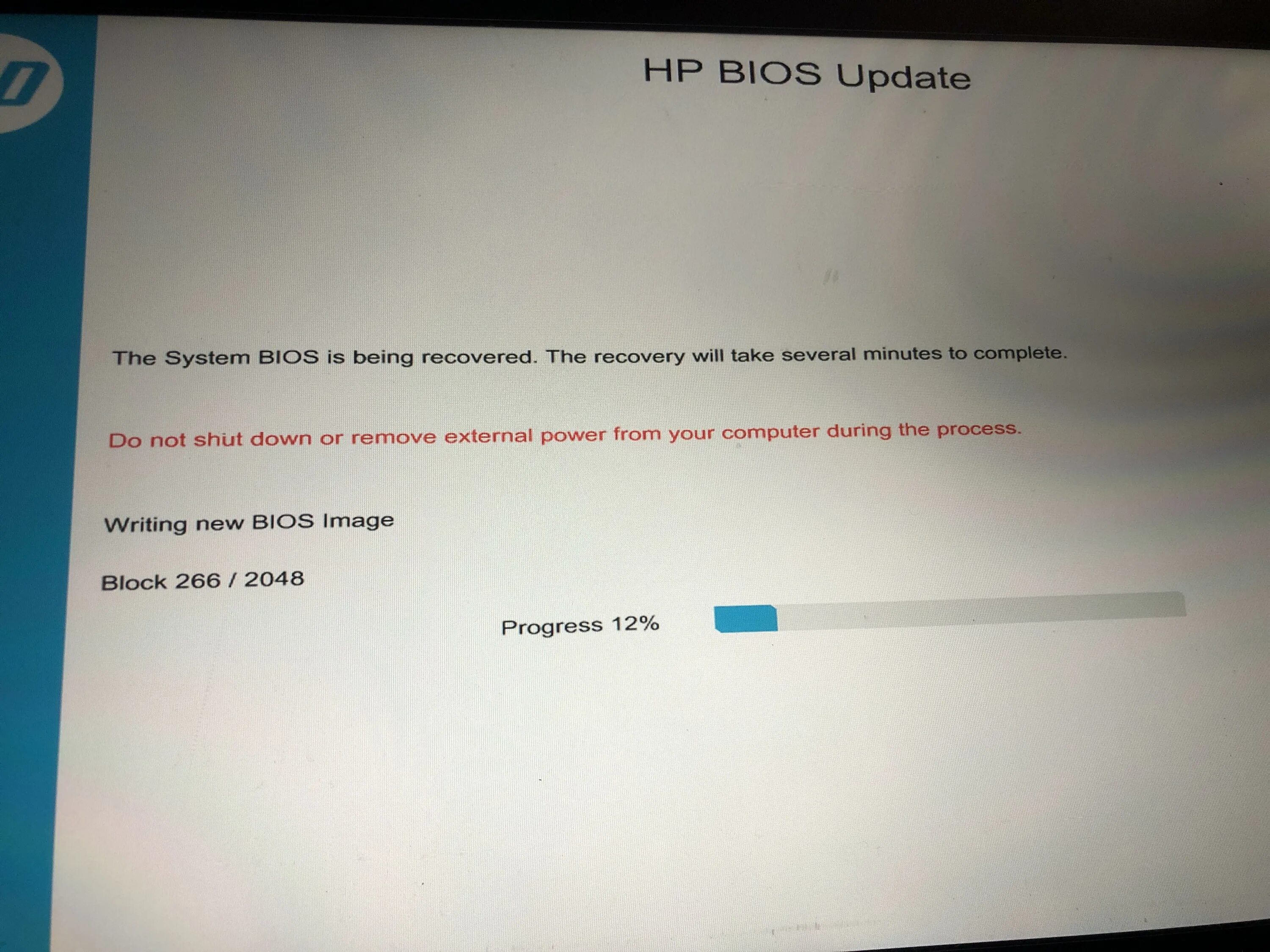 BIOS update. Update system bios