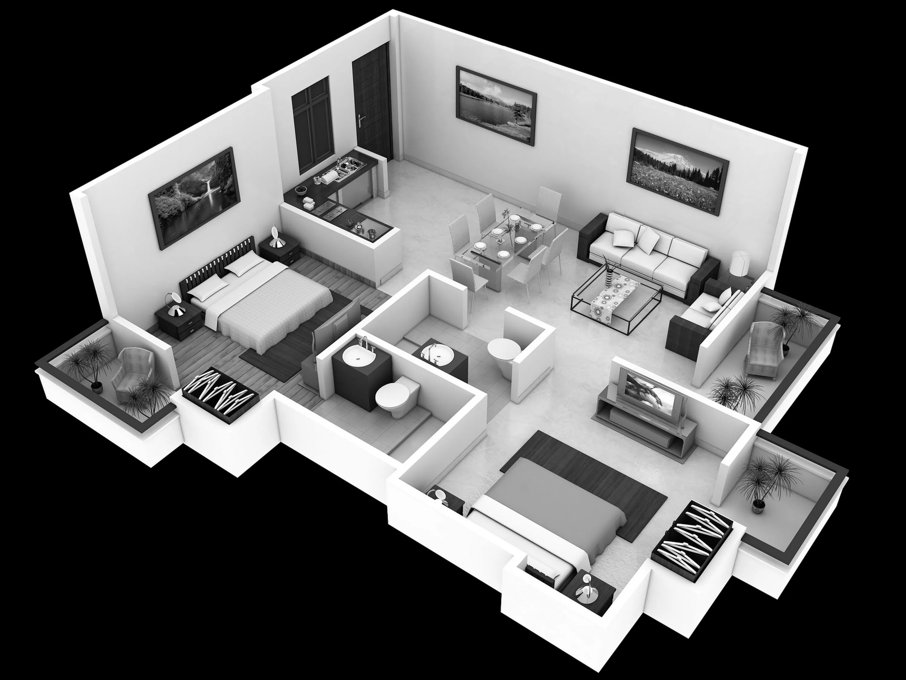 Floorplan 3d проекты. 3d планировка. 3д интерьер. Проект квартиры. Two room flat